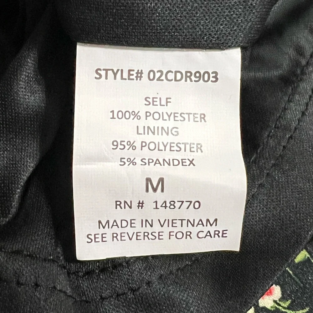 NWT Sienna Sky Floral Pattern Front Button Tie Back Women's Dress Size Medium - Picture 9 of 10